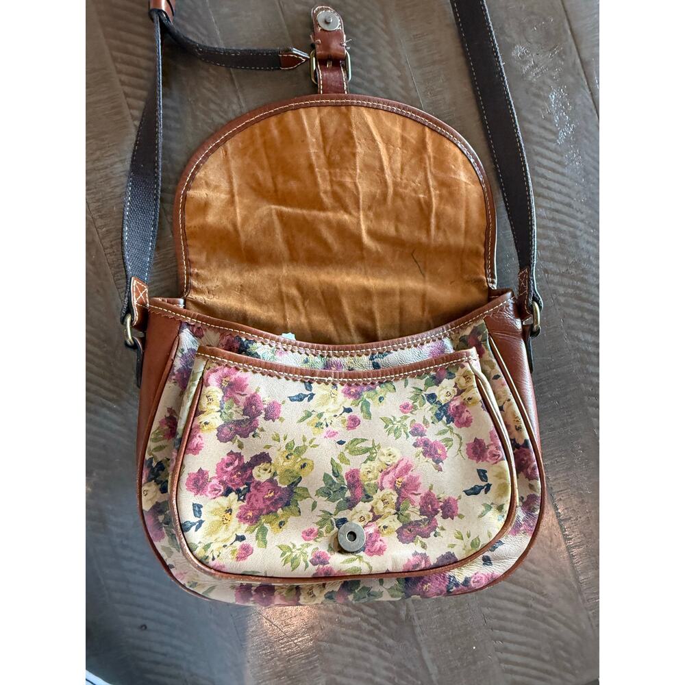 Patricia Nash Vichy Patina Prairie Rose leather Antique Rose Crossbody - Picture 4 of 12